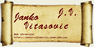 Janko Vitasović vizit kartica